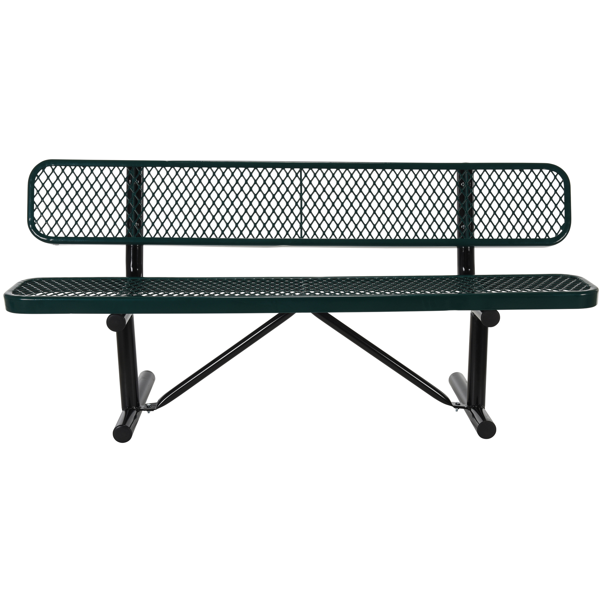Vestil Steel Bench Expanded Metal 72 In. Green
